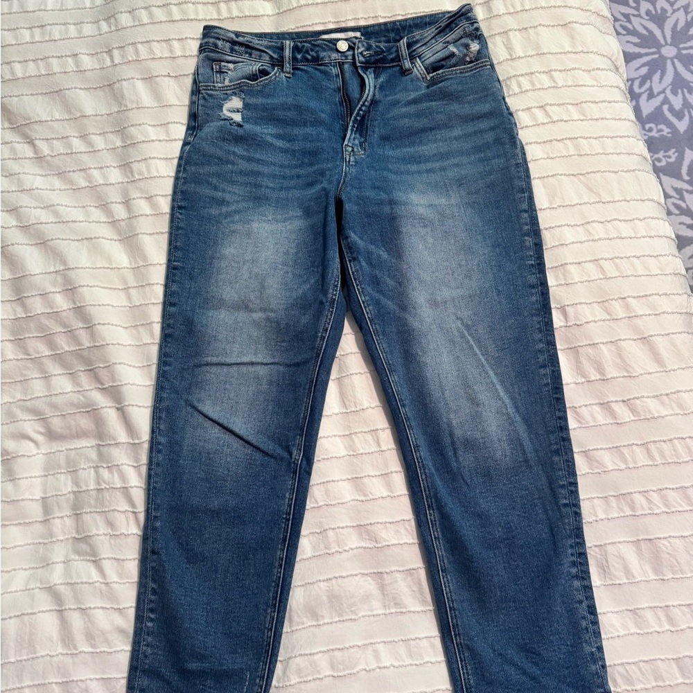 Classic Blue Boyfriend Jeans - Comfortable Relaxed Fit